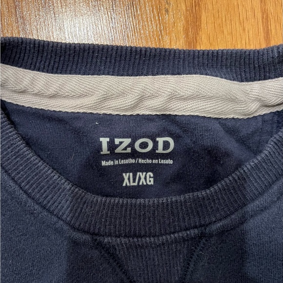 Navy IZOD Crewneck Sweatshirt - Picture 3 of 3